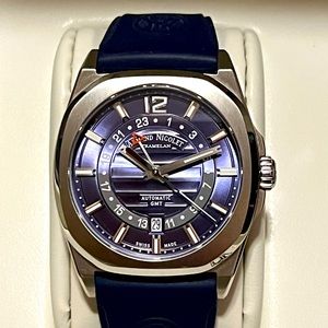 Armand Nicolet Automatic J09-3 GMT & Date Watch with Deployment Clasp